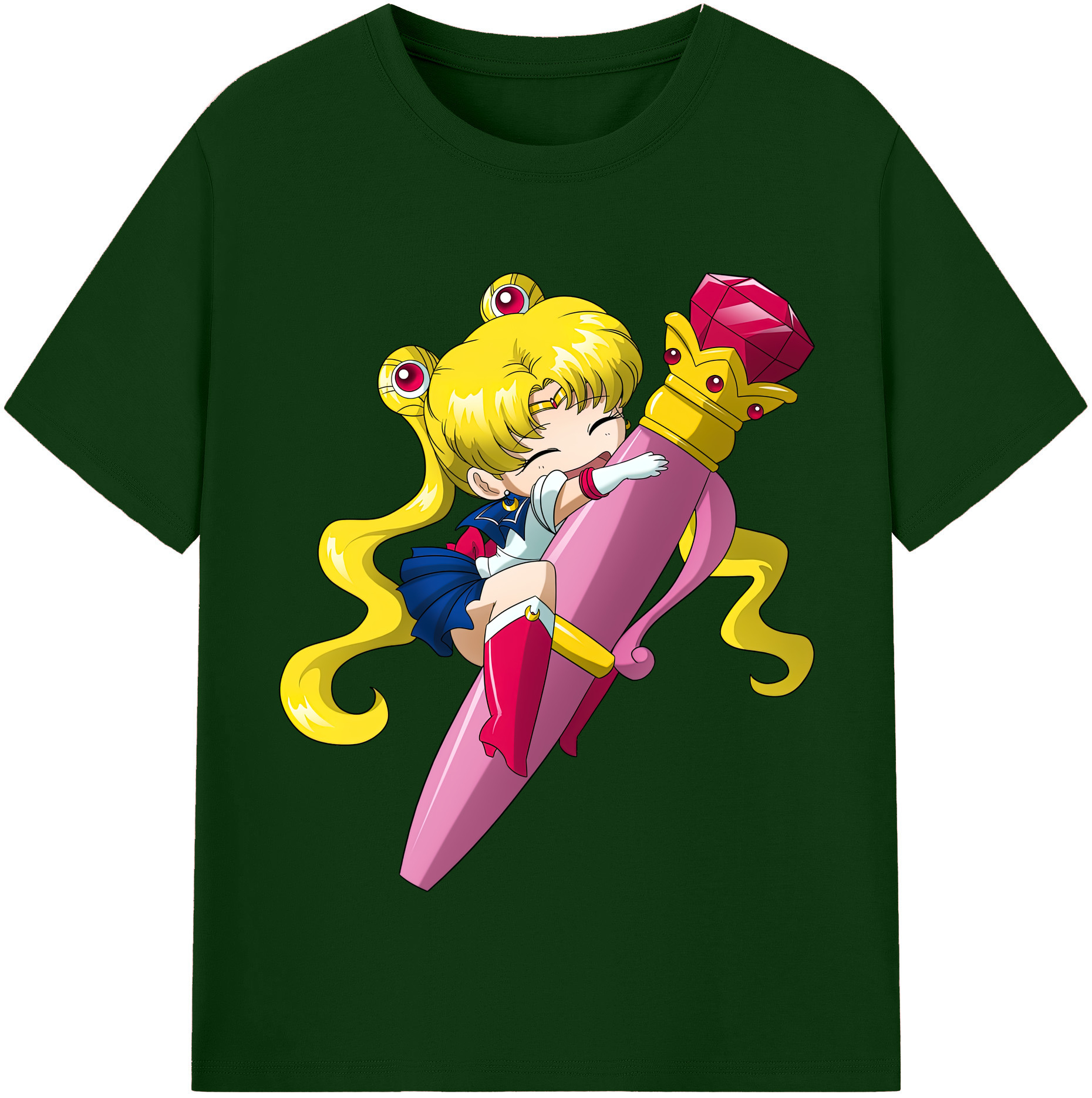 （画像用） 美少女戦士セーラームーン 月野 うさぎ つきの うさぎ Sailor Moon Tsukino Usagi 綿100％半袖Tシャツ（フロントプリント）